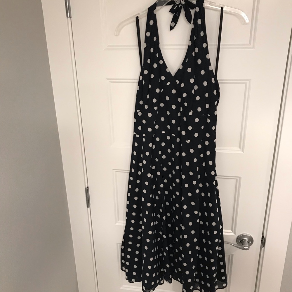 Polka dot halter dress